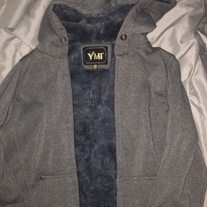 Fur lined zip up hoodie